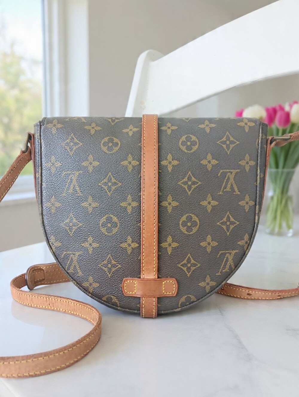 Louis Vuitton Chantilly MM Vintage 1990 Monogram Crossbody Bag💕 - Picture 7 of 15